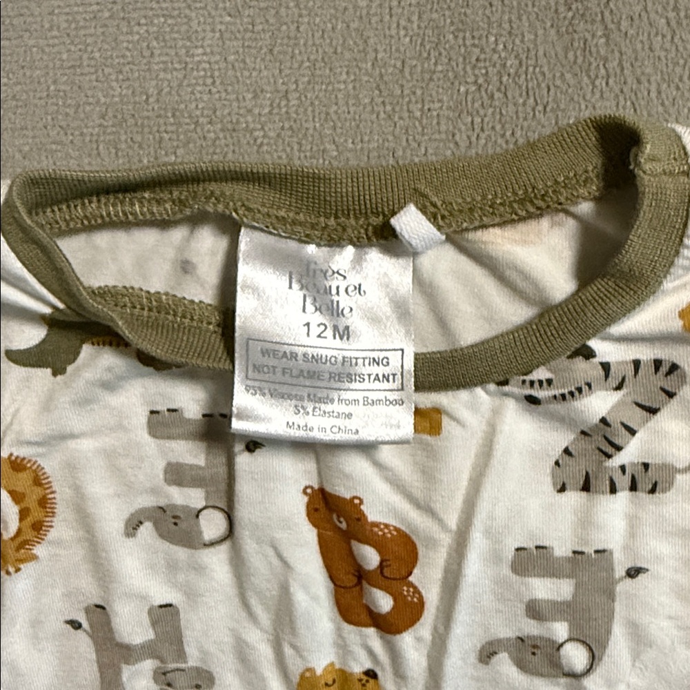 Baby Animal Alphabet Pajama Set - Picture 3 of 6